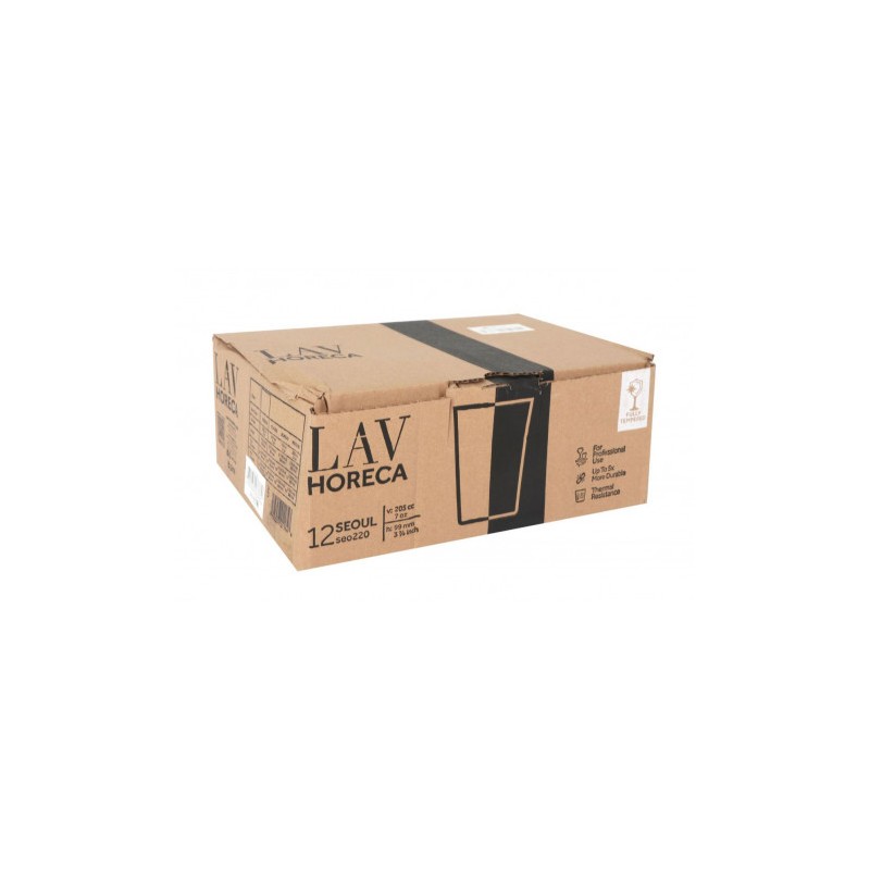 SET 12 VASOS VIDRIO TEMPERADO 20CL...