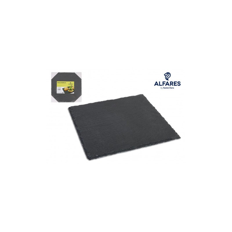 SET 6 PLATOS PIZARRA 25X25CM ALFARES
