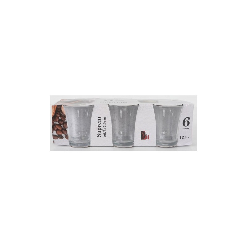 SET 6 VASOS BOMBON 125ML SUPREM...