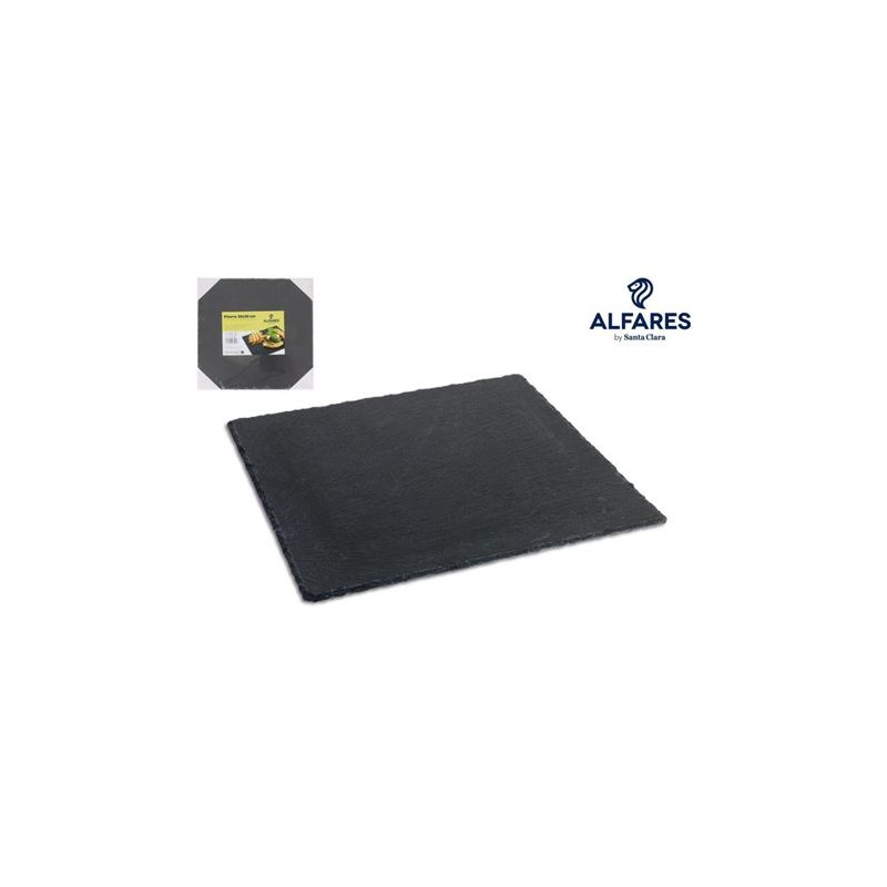 SET 6 BANDEJAS PIZARRA 30X30CM ALFARES