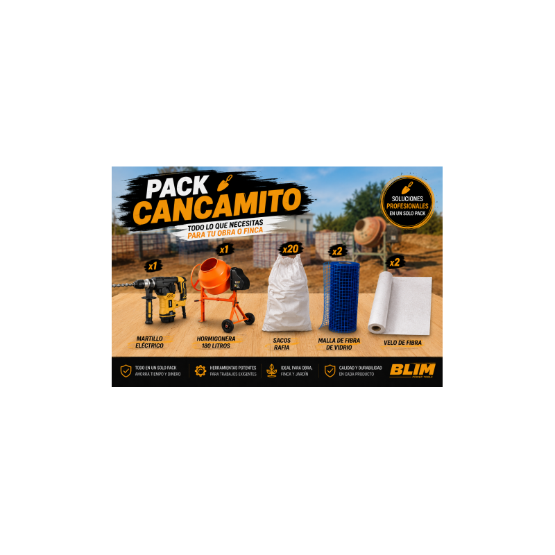 PACK HORMIGONERA + MARTILLO 6J + 20...