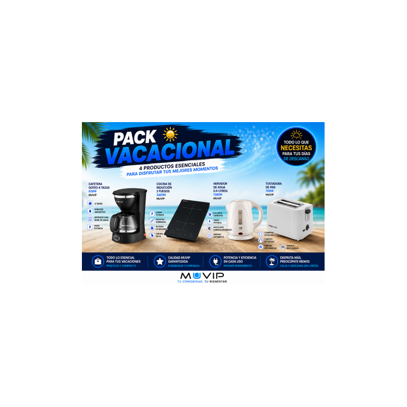 PACK VACACIONAL COCINA INDUCCION +...