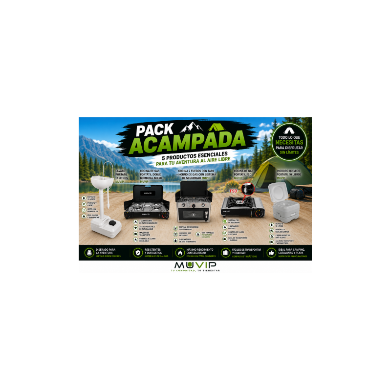 PACK ACAMPADA INODORO + LAVABO +...