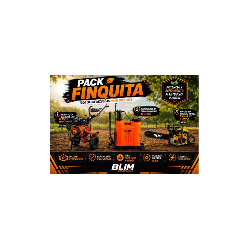 PACK FINCA MOTOCULTOR + MOTOSIERRA +...