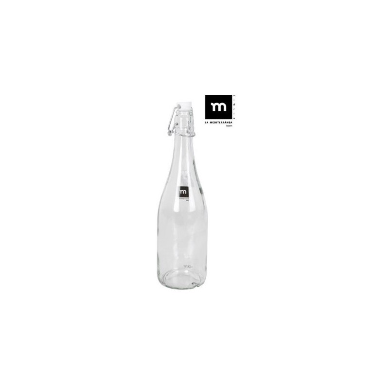 BOTELLA VIDRIO CON TAPON HERMETICO 75CL LA MEDITERRANEA