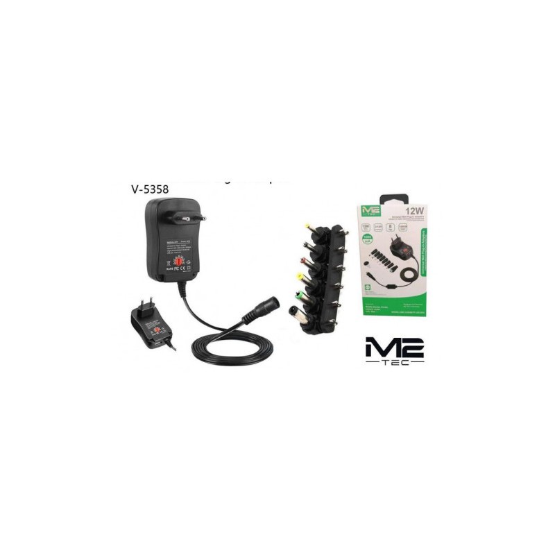 CARGADOR UNIVERSAL PARA DISPOSITIVOS ELECTRONICOS 3-12V 12W M2