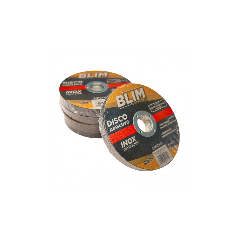 DISCO ABRASIVO INOX 115X1X22MM BLIM