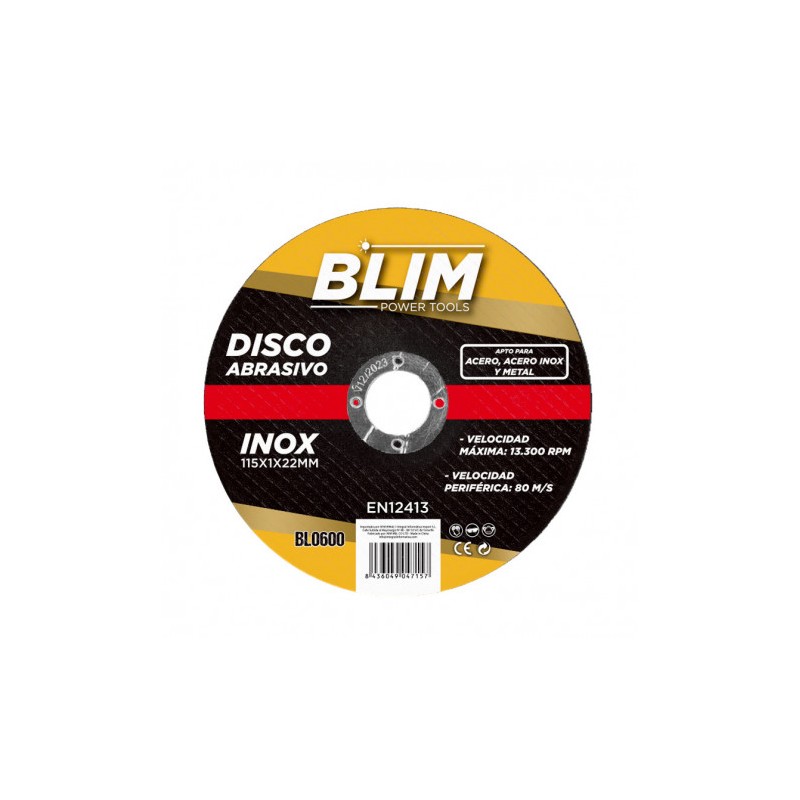 DISCO ABRASIVO INOX 115X1X22MM BLIM
