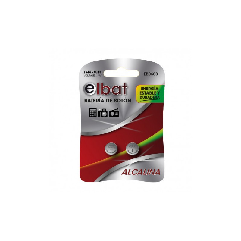 PACK 2 PILAS ALCALINAS BOTON LR44...