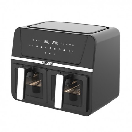 FREIDORA DE AIRE AIRCOOK DIGITAL DOBLE CESTA 9L 1700W CON VENTANA MUVIP