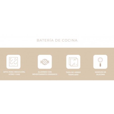BATERIA DE COCINA 5 PIEZAS JOCCA