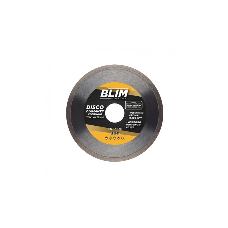 DISCO DIAMANTE CONTINUO 115X1.4X22MM BLIM