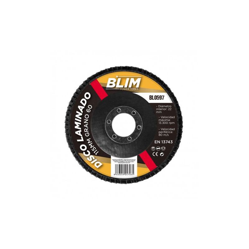 DISCO LAMINADO 115MM GRANO 60 BLIM