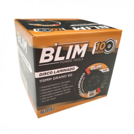 DISCO LAMINADO 115MM GRANO 60 BLIM