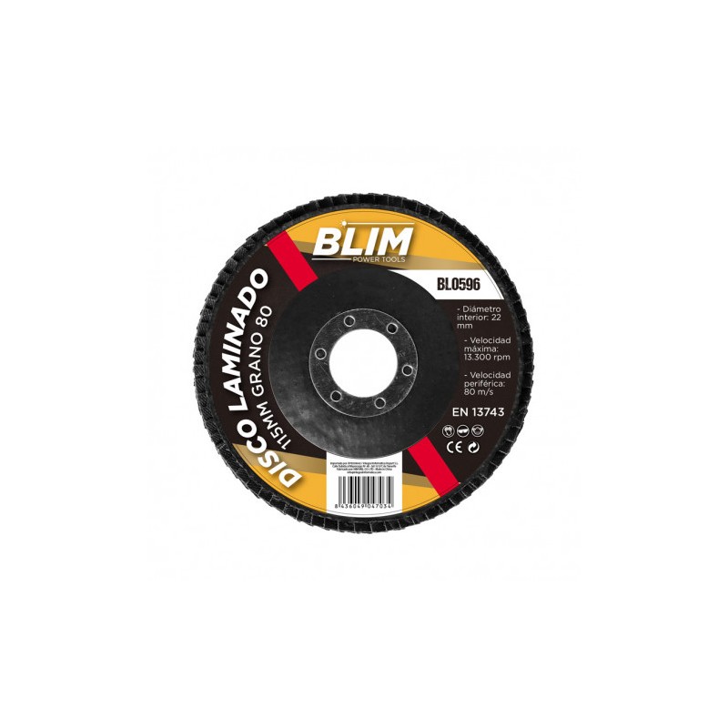 DISCO LAMINADO 115MM GRANO 80 BLIM