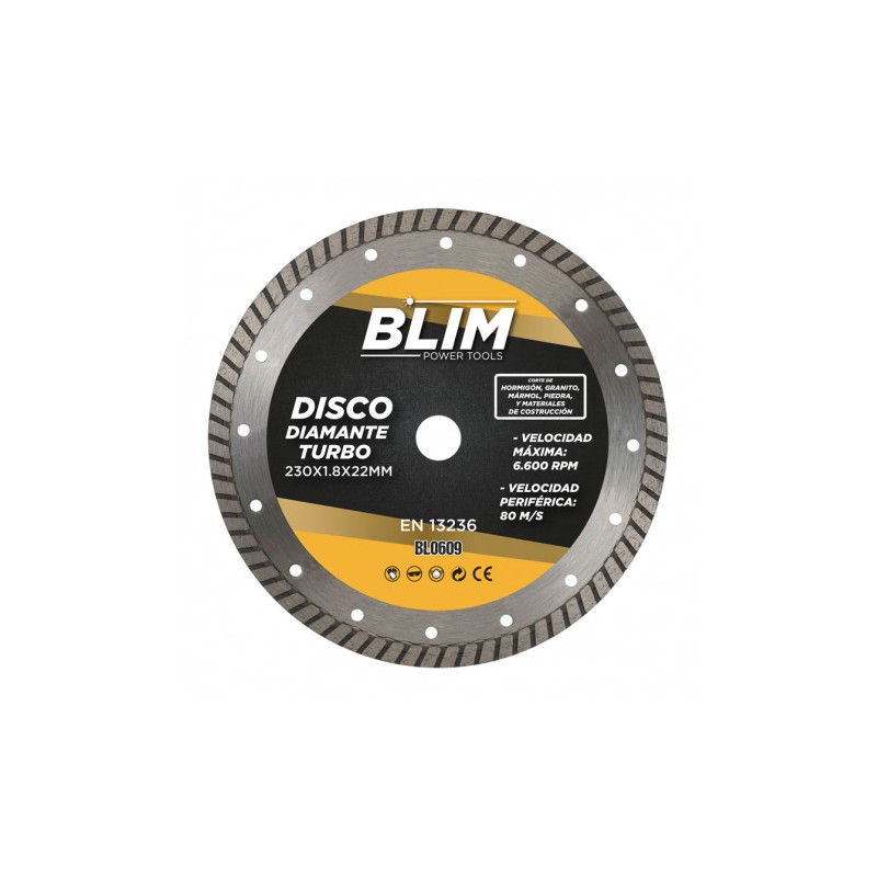 DISCO DIAMANTE TURBO 230X1.8X22MM BLIM