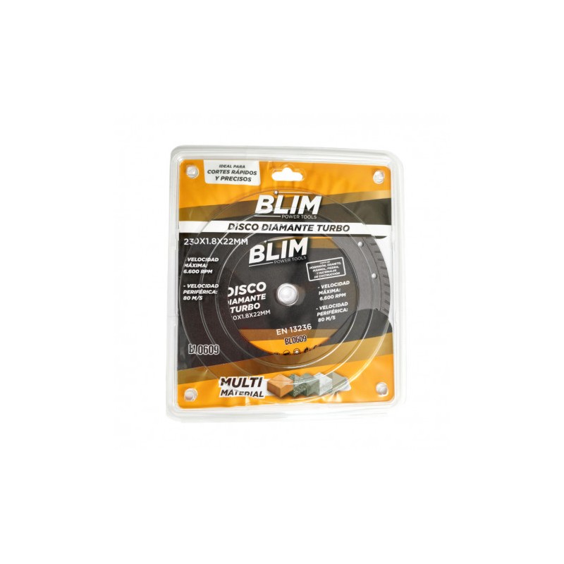 DISCO DIAMANTE TURBO 230X1.8X22MM BLIM