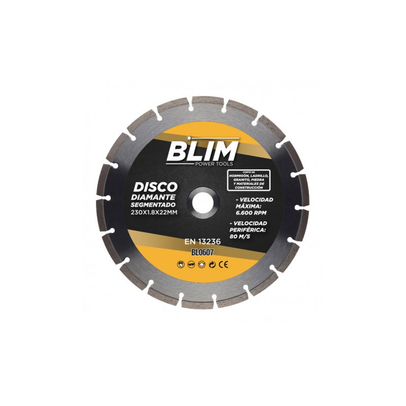 DISCO DIAMANTE SEGMENTADO 230X1.8X22MM BLIM