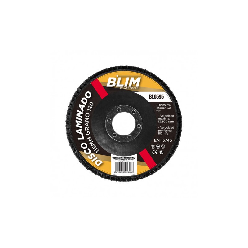 DISCO LAMINADO 115MM GRANO 120 BLIM