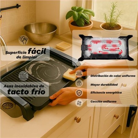 PLANCA DE ASAR ELECTRICA + GRILL BK-DH51 CON 2200W GRUNKEL