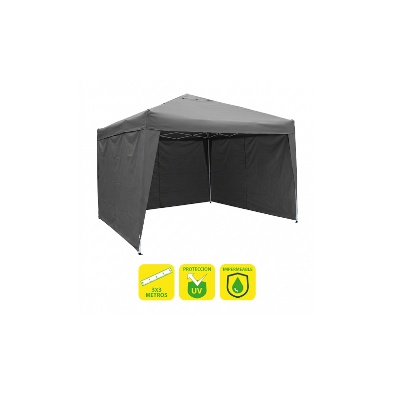 CARPA PLEGABLE ACERO 3X3 METROS GRIS...