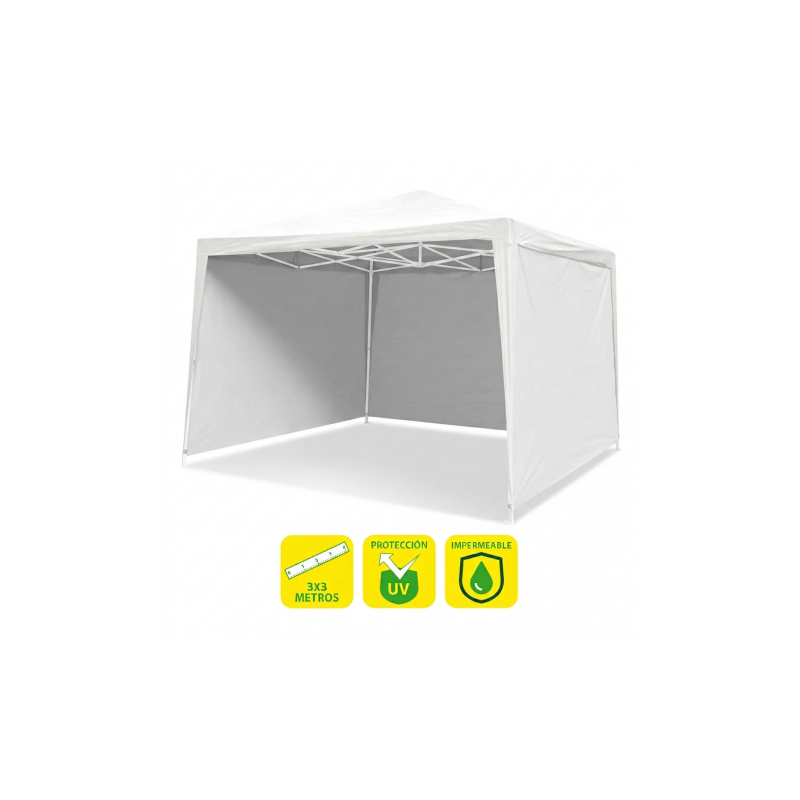 CARPA ACERO RAFIA 3X3 METROS BLANCA +...