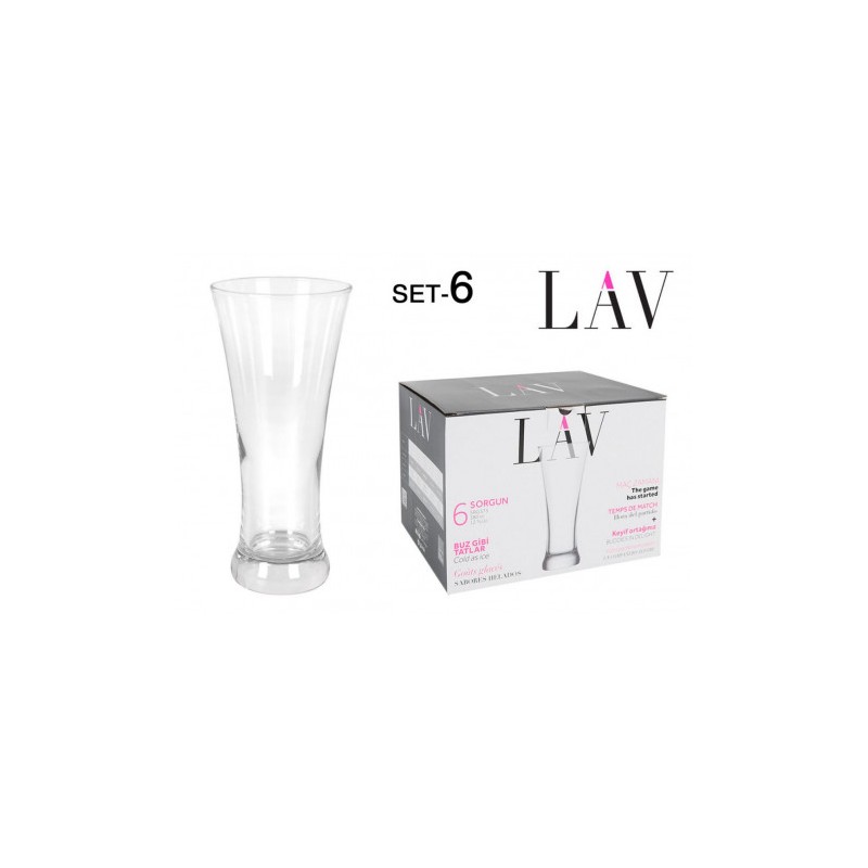 SET 6 VASOS DE CERVERZA 380CC SOR LAV