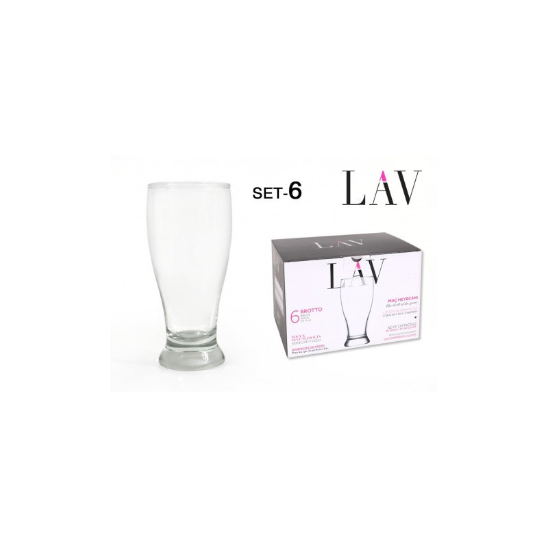 SET 6 VASOS DE CERVERZA 565 BROTT LAV