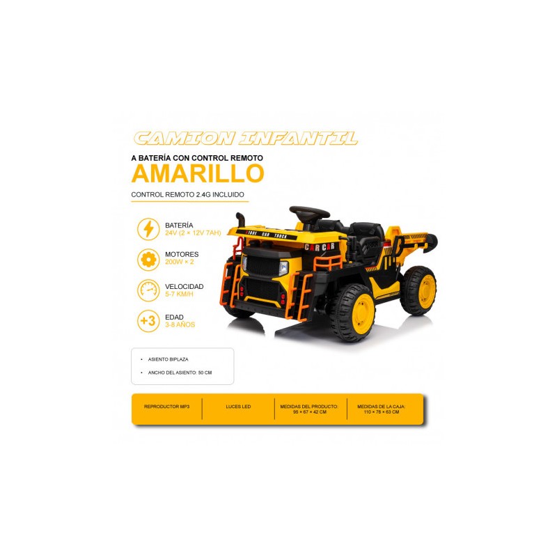 CAMION INFANTIL A BATERIA CON...