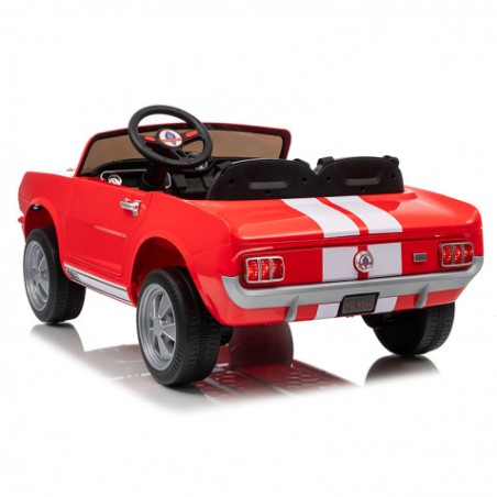 COCHE INFANTIL A BATERIA CON CONTROL REMOTO FORD MUSTANG SHELBY GT350 ROJO