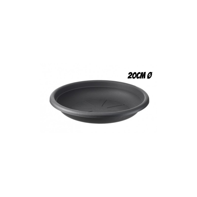 PLATO PARA MACETA 20CM ANTRACITA...