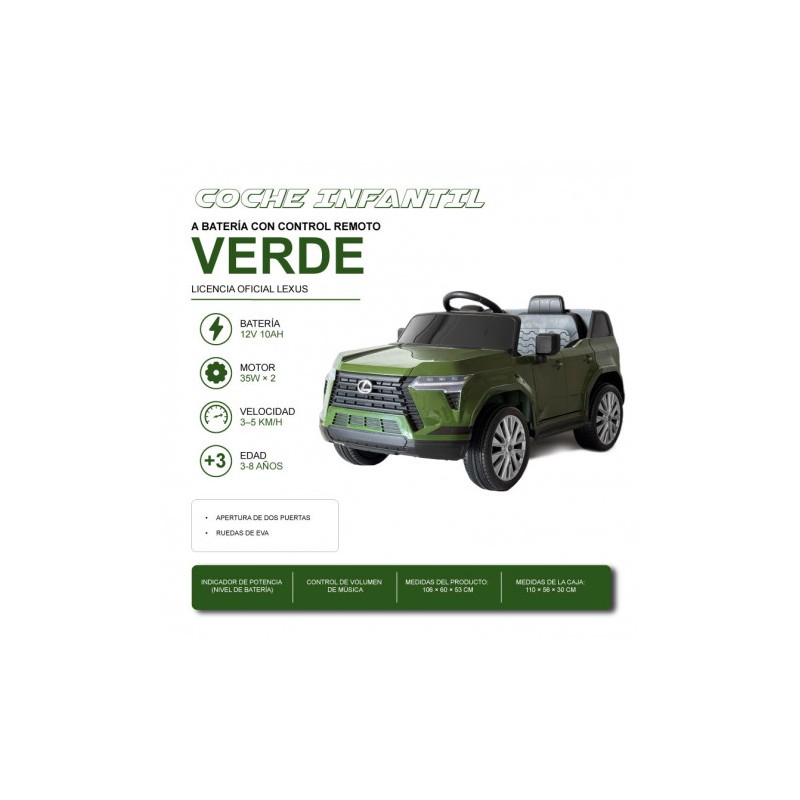 COCHE INFANTIL A BATERIA CON CONTROL...