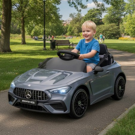 COCHE INFANTIL A BATERIA CON CONTROL REMOTO MERCEDES BENZ CLE53 AMG GRIS