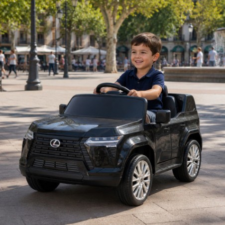 COCHE INFANTIL A BATERIA CON CONTROL REMOTO LEXUS GX550 NEGRO