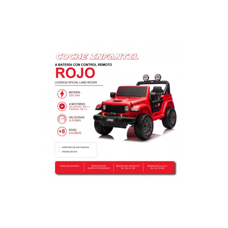 COCHE INFANTIL A BATERIA CON CONTROL...