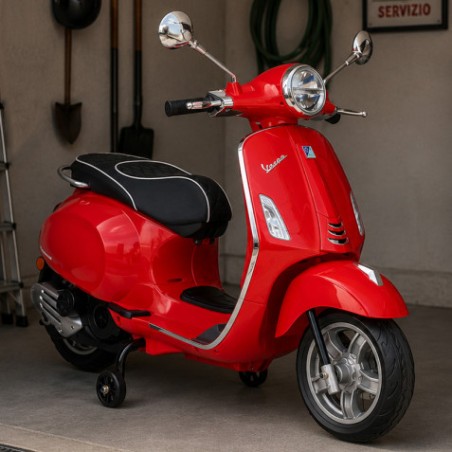 MOTO INFANTIL A BATERIA VESPA PRIMAVERA ROJO