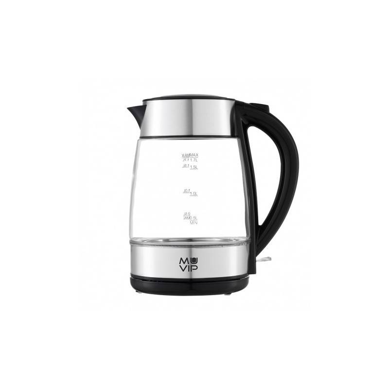 HERVIDOR DE AGUA CRISTAL INOX 1.7 LITROS 2200W MUVIP