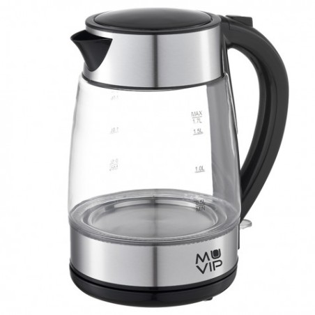 HERVIDOR DE AGUA CRISTAL INOX 1.7 LITROS 2200W MUVIP