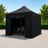 CARPA PROFESIONAL HEX.50 CON PAREDES 3X3 METROS NEGRA SUNGARDEN
