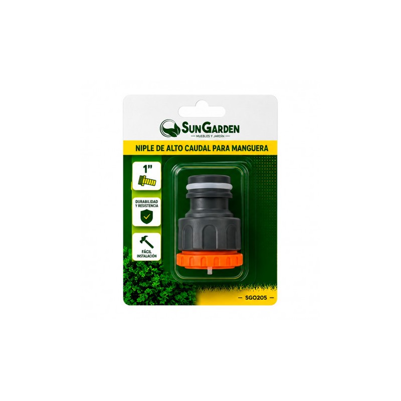 NIPLE DE ALTO CAUDAL PARA MANGUERA 1" SUNGARDEN