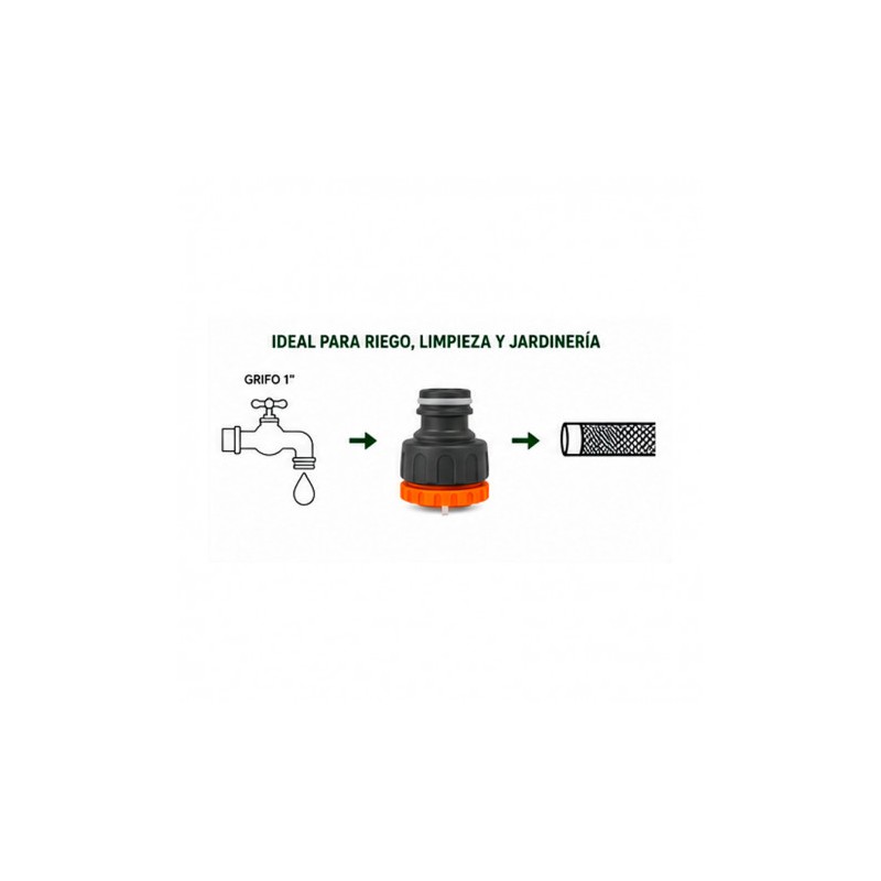 NIPLE DE ALTO CAUDAL PARA MANGUERA 1"...