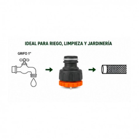 NIPLE DE ALTO CAUDAL PARA MANGUERA 1" SUNGARDEN