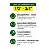 ADAPTADOR DE GRIFO 1/2" - 3/4" PARA RIEGO SUNGARDEN