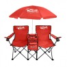 SILLA DOBLE PLEGABLE DE CAMPING CON NEVERA Y SOMBRILLA SUNGARDEN