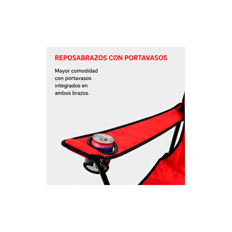 SILLA DOBLE PLEGABLE DE CAMPING CON...