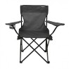 SILLA PLEGABLE DE CAMPING CON POSAVASOS GRIS OSCURO SUNGARDEN