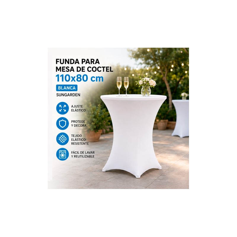 FUNDA PARA MESA DE COCTEL 110X80...