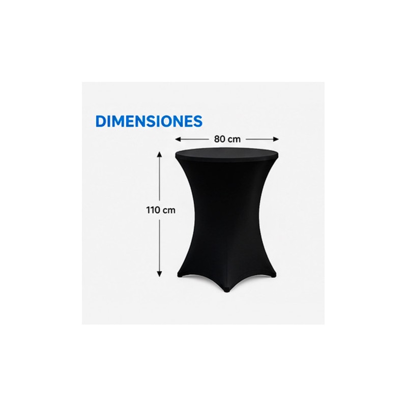 FUNDA PARA MESA DE COCTEL 110X80...