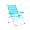 SILLA PLEGABLE 5 POSICIONES ALUMINIO AGUAMARINA 59X61X97CM