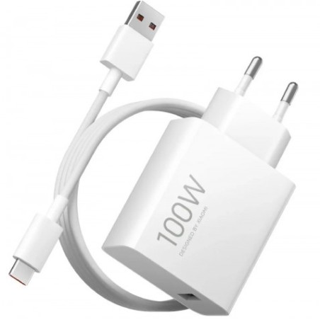 CARGADOR DE PARED XIAOMI 100W CABLE USB-A + USB-C